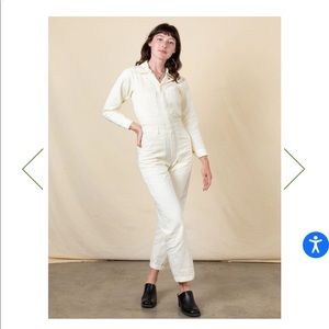 Big Bud Press white jumpsuit Medium NWOT